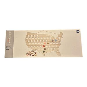 Beer Cap Map USA United States Holds 50 Beer Caps Great Gift